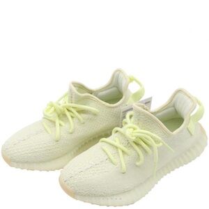 Yeezy x Adidas Yellow/Cream White Cotton Knit Boost 350 V2 Sneakers women’s 7
